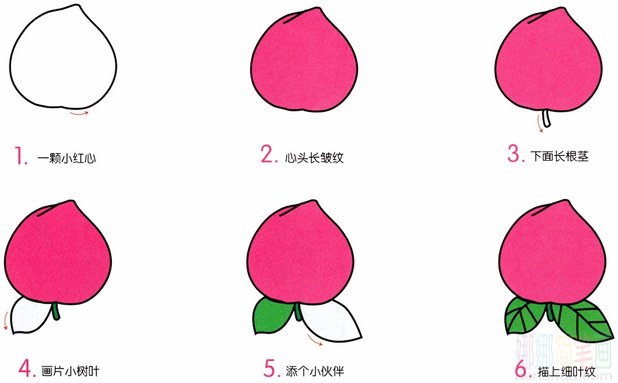 桃子的画法