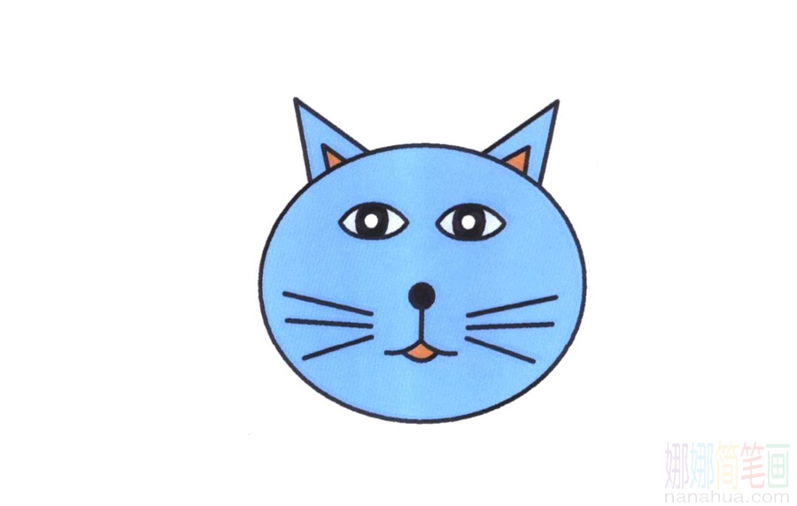 大脸猫的画法