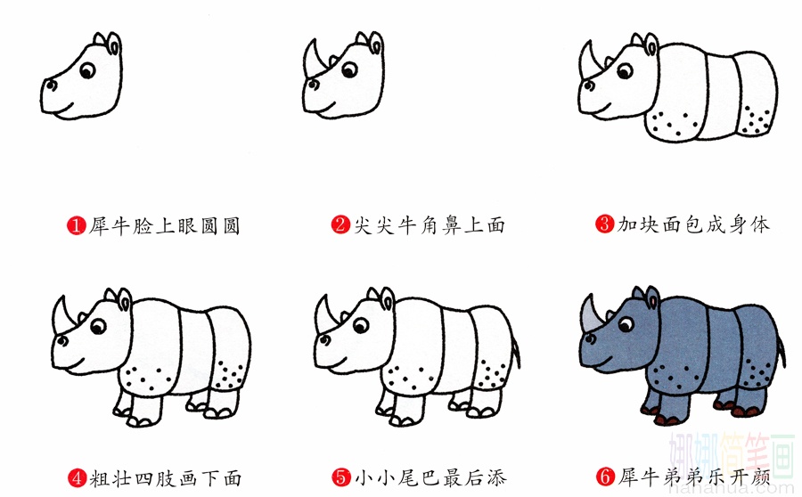 犀牛的画法