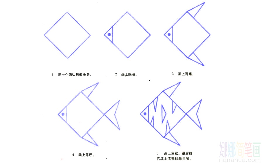 花纹鱼的画法