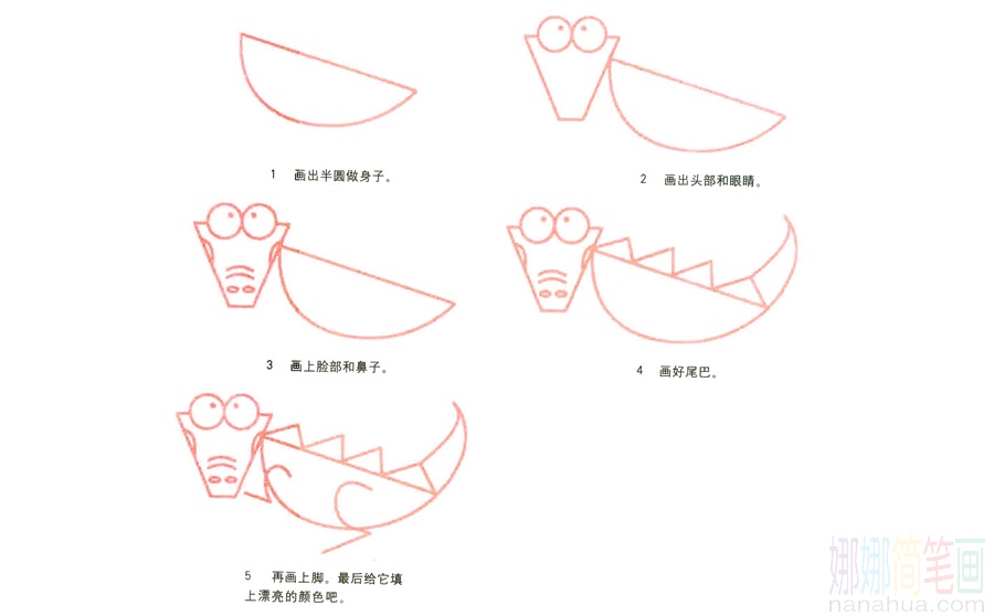 鳄鱼的画法