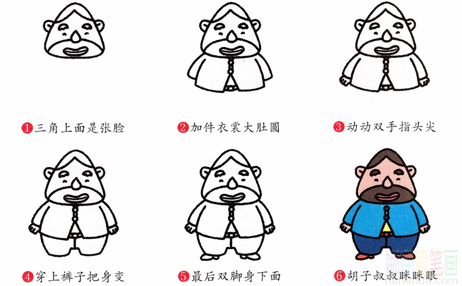大胡子叔叔的画法