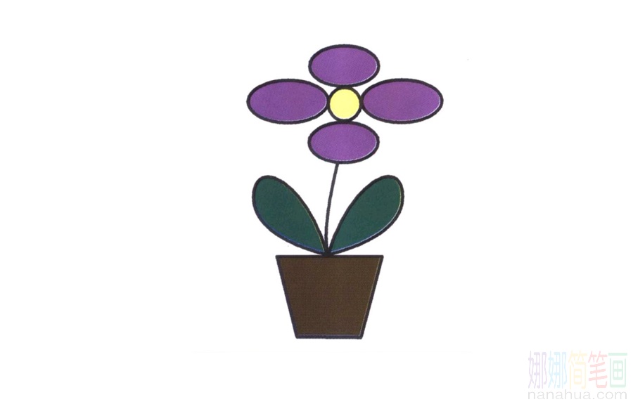 盆花的画法