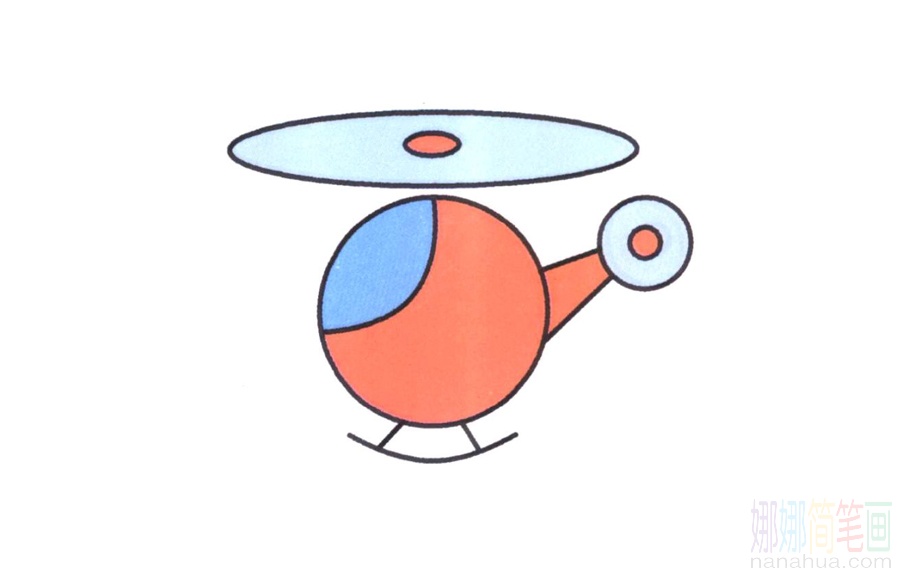 直升飞机的画法