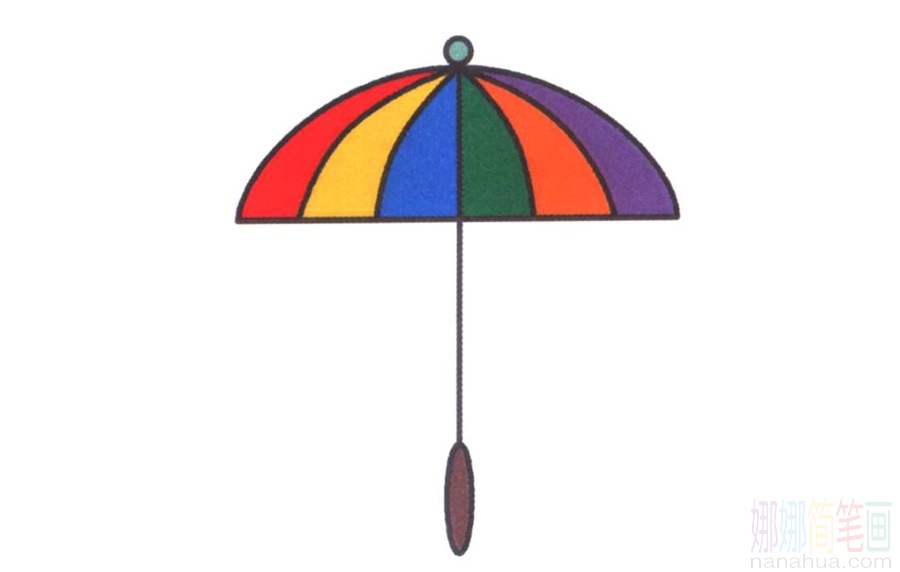 雨伞的画法