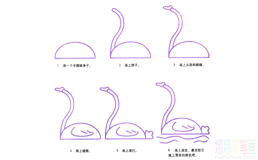 天鹅的画法