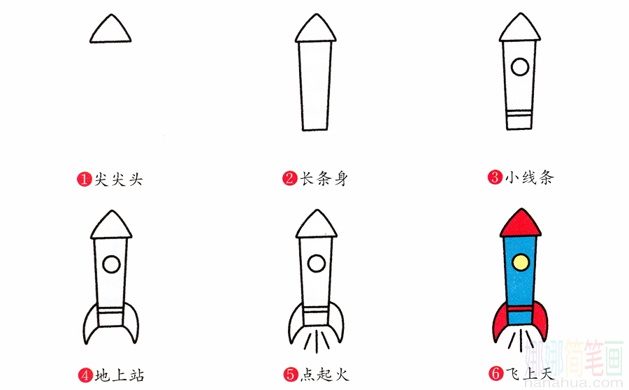 火箭的画法