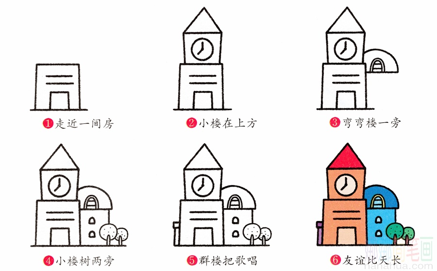 钟楼的画法