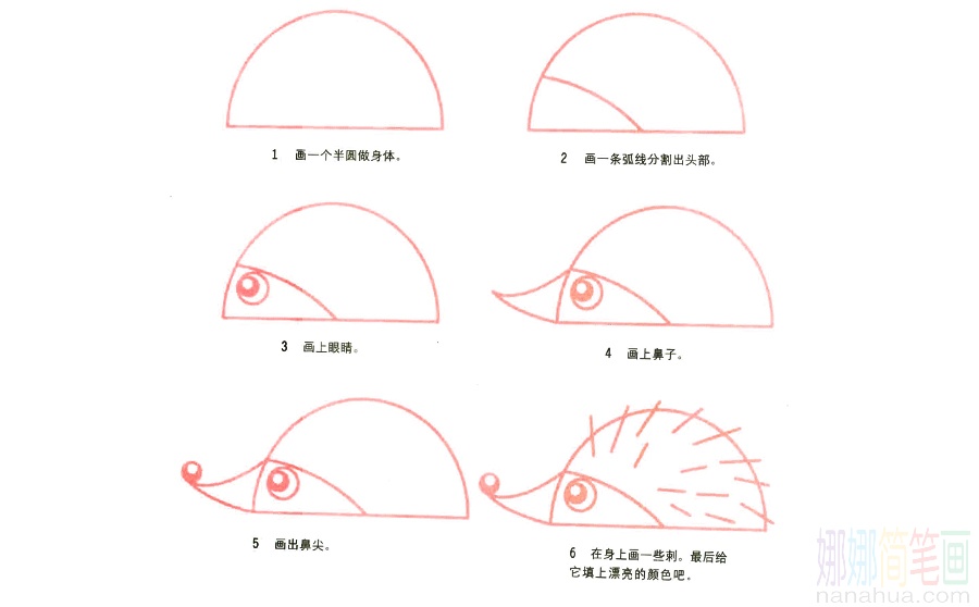 小刺猬的画法