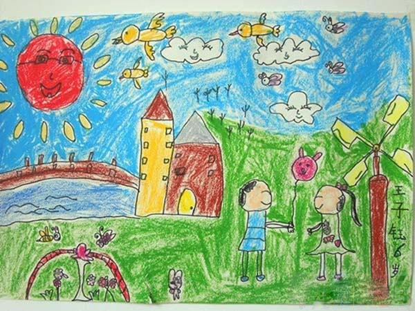 幼儿大班我爱绿色家园儿童画获奖作品/儿童简笔画 幼儿大班我爱绿色家园儿童画获奖作品