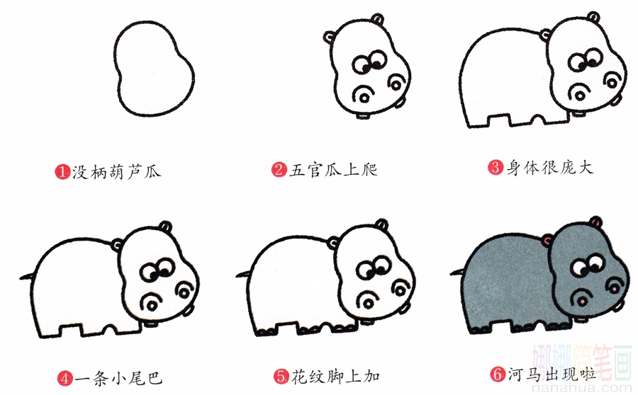 河马的画法