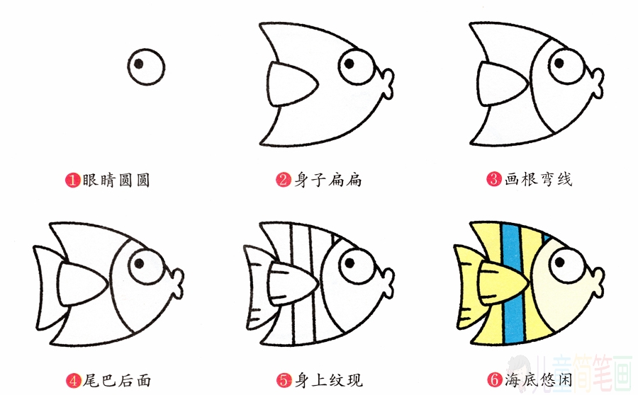热带鱼的画法