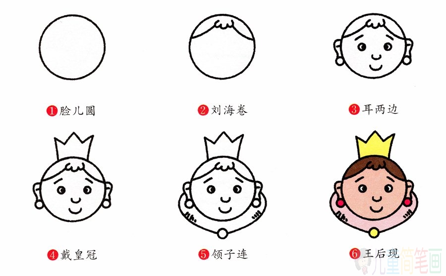 王后头像的画法步骤图