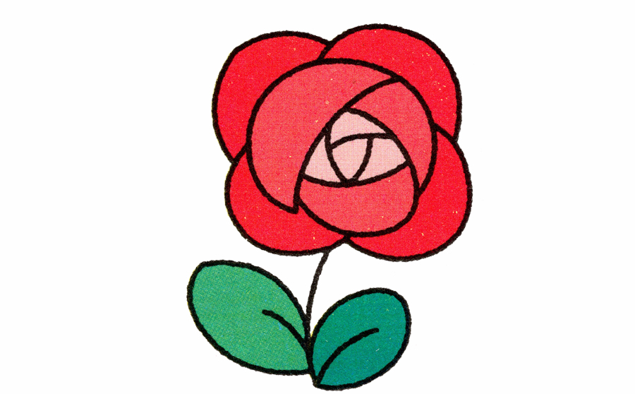 玫瑰花的画法