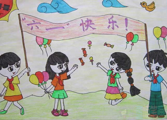 六一儿童画简笔画图片大全