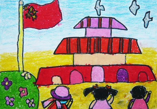 庆祝国庆节儿童画作品合集欣赏