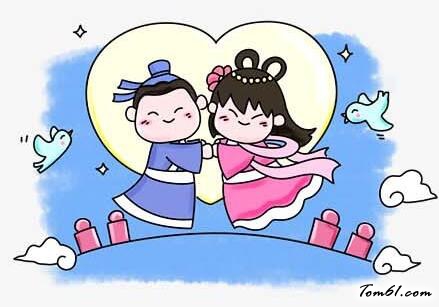 学习简笔画_少儿图库_牛郎织女儿童画
