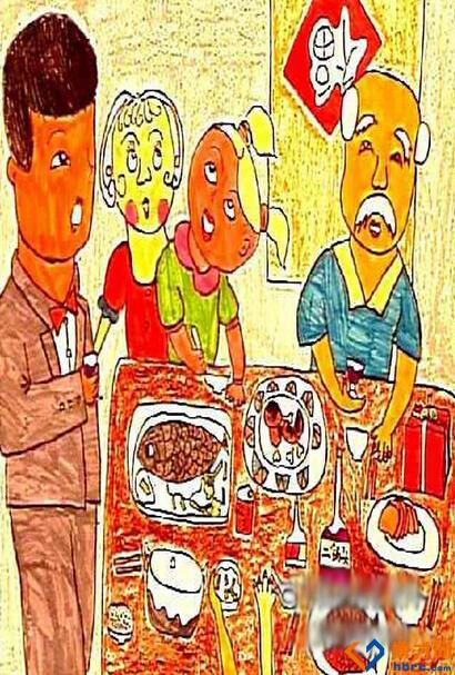 2019春节的儿童画作品