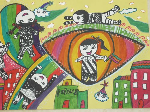 最美幼儿园老师儿童画作品