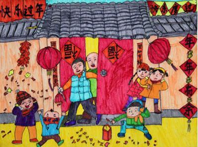 2019春节的儿童画作品