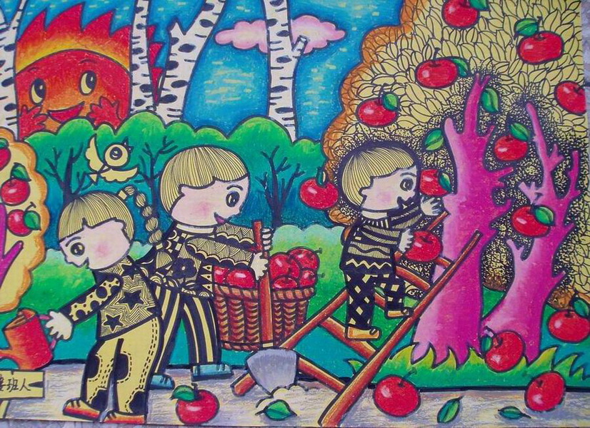 秋天是收获的季节儿童画