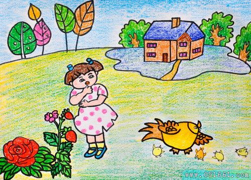 美丽家乡_儿童画