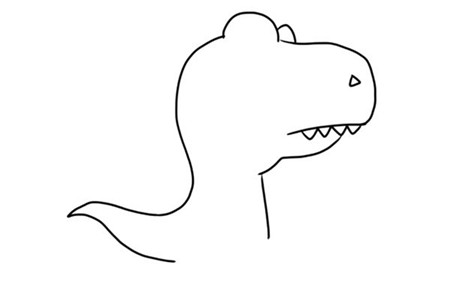 霸王龙卡通简笔画步骤