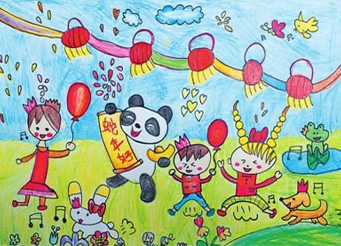 和可爱的小动物一起庆祝节日