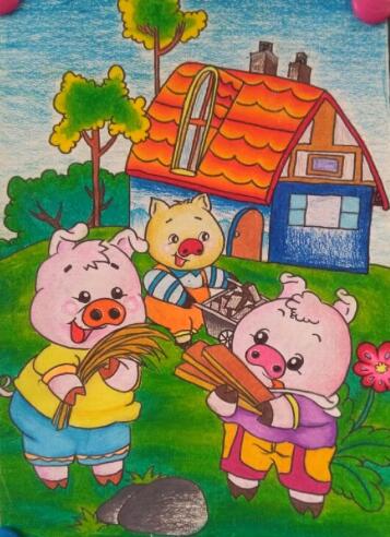 新年儿童画作品，2019猪年最新儿童绘画