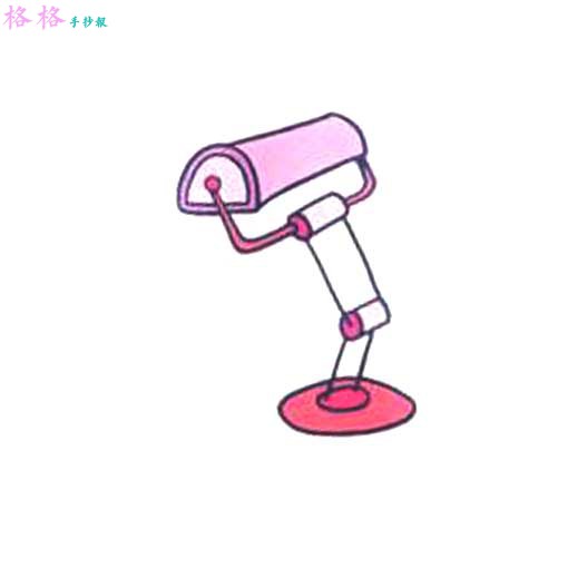 简易折叠台灯简笔画彩图