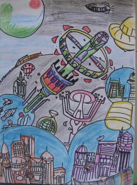 科学幻想绘画创意作品