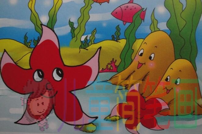 简笔画美丽的海底世界彩色画作品