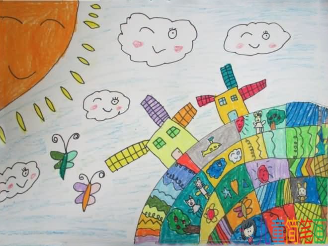 小朋友们画笔下的宇宙太空家园儿童画