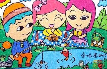 儿童画暑假的生活怎么画，愉快的暑假生活儿童画