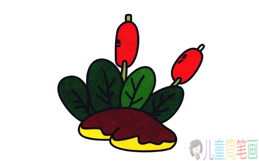 蒲棒的简笔画画法