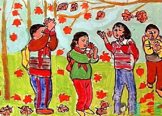 清明节郊游计划儿童画作品