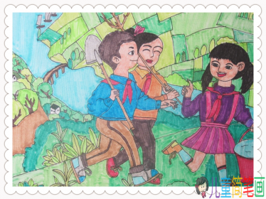 五一劳动节儿童画作品图片大全