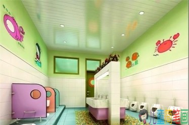 幼儿园厕所环境怎么布置图片?洗手间环创布置图片大全