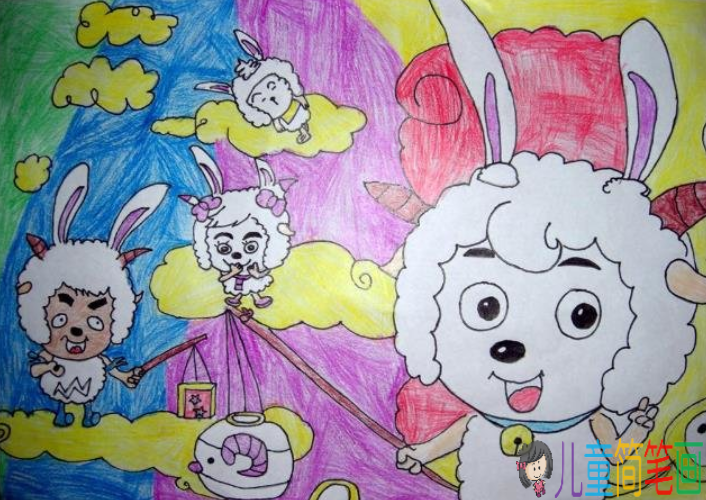 春节儿童 图画作品小学四年级