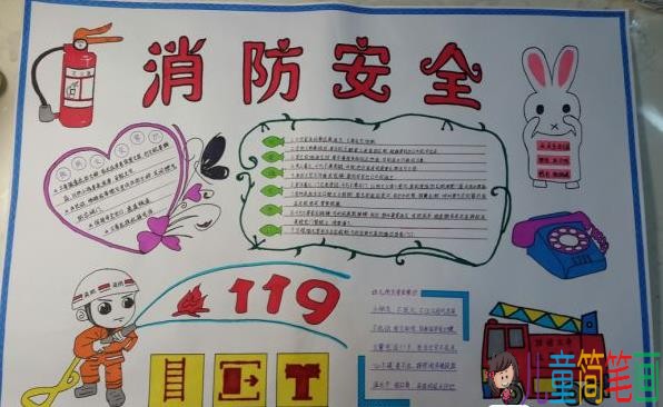 关注消防安全，普及防火知识手抄报图片