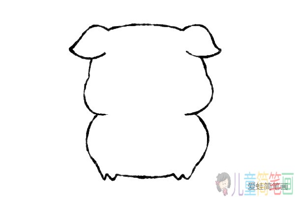 2019猪年画萌萌的小猪 粉色小猪怎么画