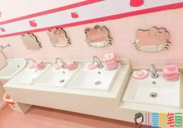 幼儿园厕所环境怎么布置图片?洗手间环创布置图片大全