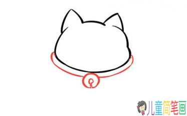 简单又可爱的卡通招财猫简笔画画法
