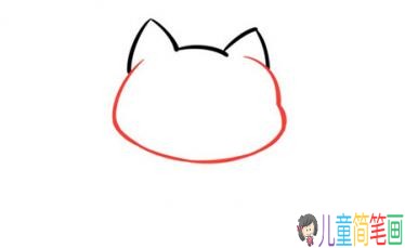 简单又可爱的卡通招财猫简笔画画法