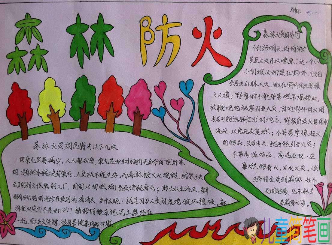 安全在心中，防火知识宣传手抄报图片