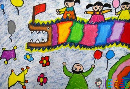 春节儿童 图画作品小学四年级
