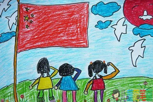 小学生国庆节画画图片大全简笔画作品