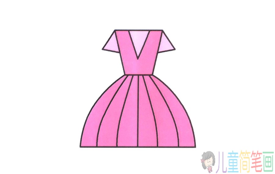 裙子简笔画画法图片