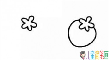 红红的草莓的简笔画的画法