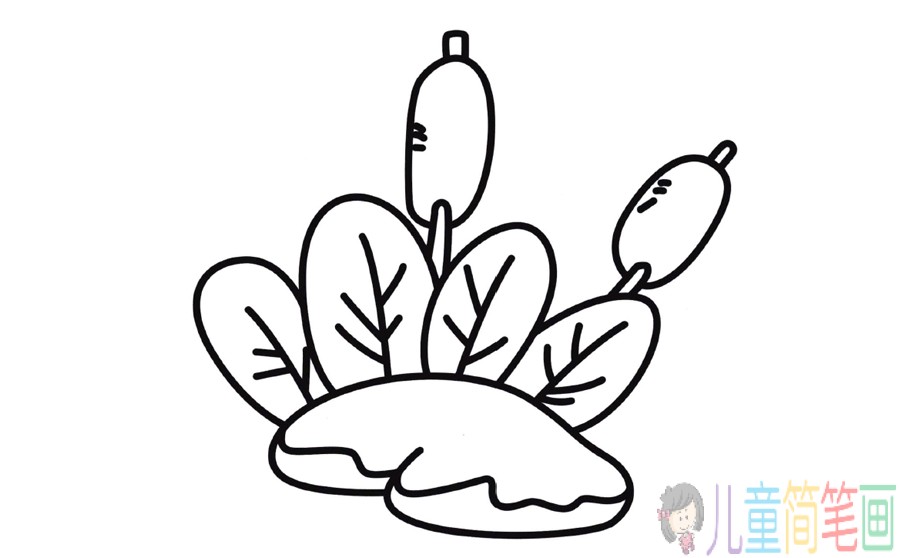 蒲棒的简笔画画法